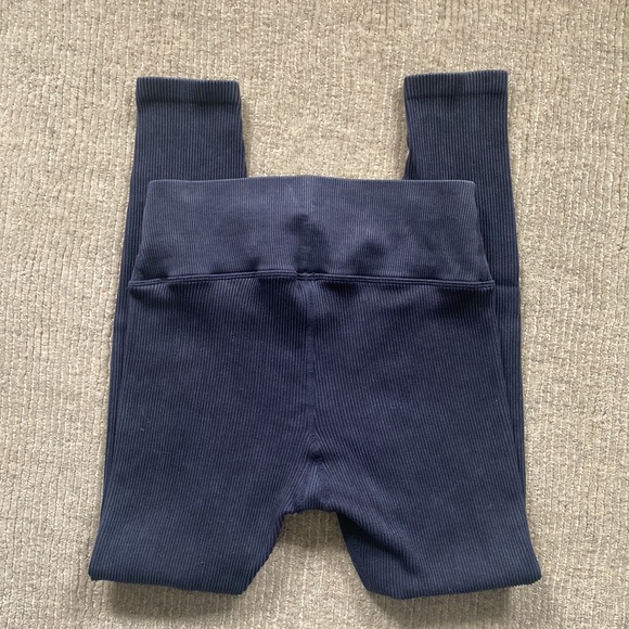 Aerie Offline Ribbed Leggings Set Sports Bra Navy s small - Picture 6 of 6